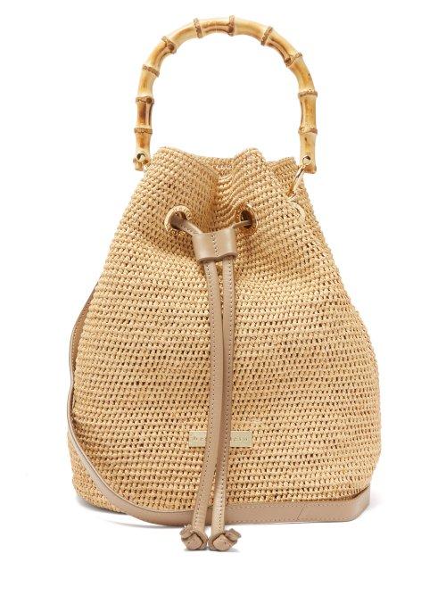 Matchesfashion.com Heidi Klein - Savannah Bay Raffia Bucket Bag - Womens - Beige