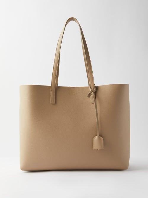 Saint Laurent - Shopping Leather Tote Bag - Womens - Beige
