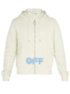 Off-white Blurred-logo Hooded Cotton Sweatshirt