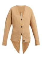 Matchesfashion.com Miu Miu - Tie Back Wool Cardigan - Womens - Beige