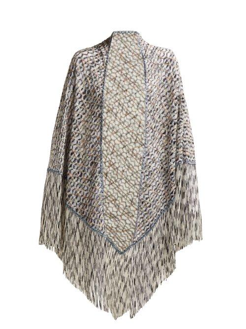Matchesfashion.com Missoni - Exaggerated Fringe Scarf - Womens - Black
