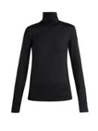 Matchesfashion.com Jil Sander - Roll Neck Cotton Blend Top - Womens - Black