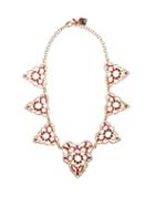 Matchesfashion.com Rosantica - Heart Crystal-embellished Necklace - Womens - Red Multi