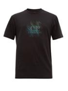 Matchesfashion.com C.p. Company - Holograph Logo Cotton Jersey T Shirt - Mens - Black