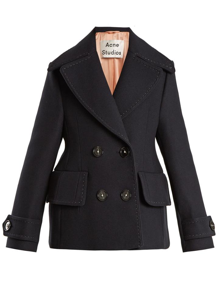 Acne Studios Cheye T Melton Double-breasted Wool Coat