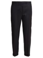 Thom Browne Mid-rise Cropped Wool-twill Trousers