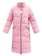Ganni - Longline Recycled-fibre Padded Coat - Womens - Pink