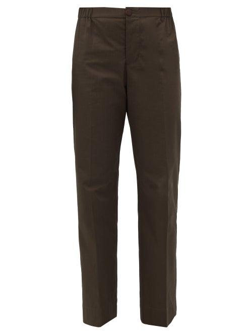 Matchesfashion.com F.r.s - For Restless Sleepers - Etere Vii Piped Straight-leg Cotton Trousers - Womens - White Multi