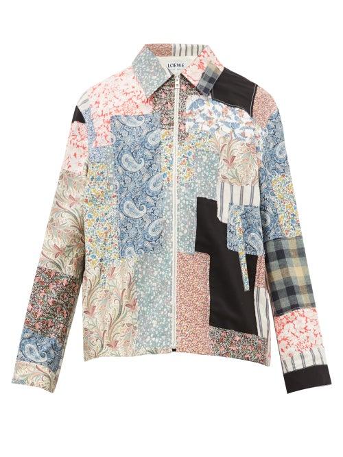 Matchesfashion.com Loewe - Paisley And Floral Patchwork Cotton Blend Jacket - Mens - Multi