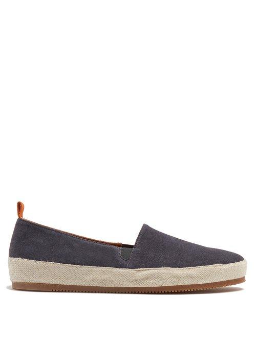 Matchesfashion.com Mulo - Suede Espadrilles - Mens - Blue