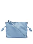 Matchesfashion.com Loewe - Flamenco Mini Drawstring Leather Cross-body Bag - Womens - Light Blue