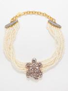Begm Khan - Turtle Faux-pearl & 24kt Gold-plated Choker - Womens - Pearl
