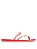 Matchesfashion.com Ancient Greek Sandals - Bi Colour Leather Slides - Womens - Red Multi