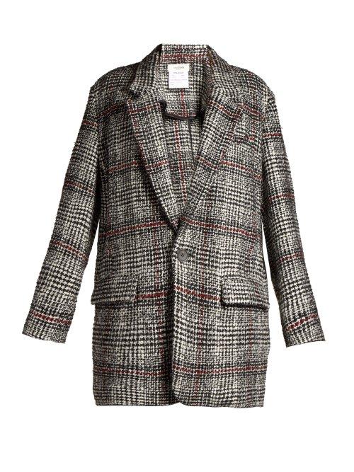 Matchesfashion.com Isabel Marant Toile - Erix Checked Tweed Blazer - Womens - Black White