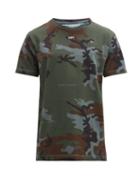 Matchesfashion.com Off-white - Camouflage Logo Print Cotton T Shirt - Mens - Blue Multi