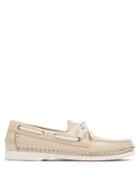 Matchesfashion.com Christian Louboutin - Steckel Stud Embellished Leather Deck Shoes - Mens - Beige