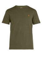 Matchesfashion.com Polo Ralph Lauren - Logo Embroidered Cotton Jersey T Shirt - Mens - Khaki