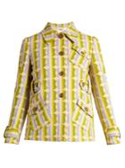 Miu Miu Circle Striped-print Wool-blend Jacket