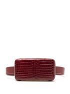 Matchesfashion.com Lutz Morris - Evan Crocodile Effect Leather Belt Bag - Womens - Burgundy