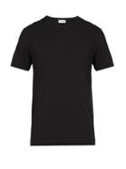 Matchesfashion.com Dolce & Gabbana - Logo Neck Cotton Blend T Shirt - Mens - Black
