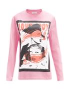 Matchesfashion.com Charles Jeffrey Loverboy - Logo-print Organic-cotton Long-sleeved T-shirt - Womens - Pink