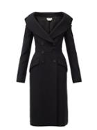 Matchesfashion.com Alexander Mcqueen - Off-the-shoulder Double-breasted Dress - Womens - Black