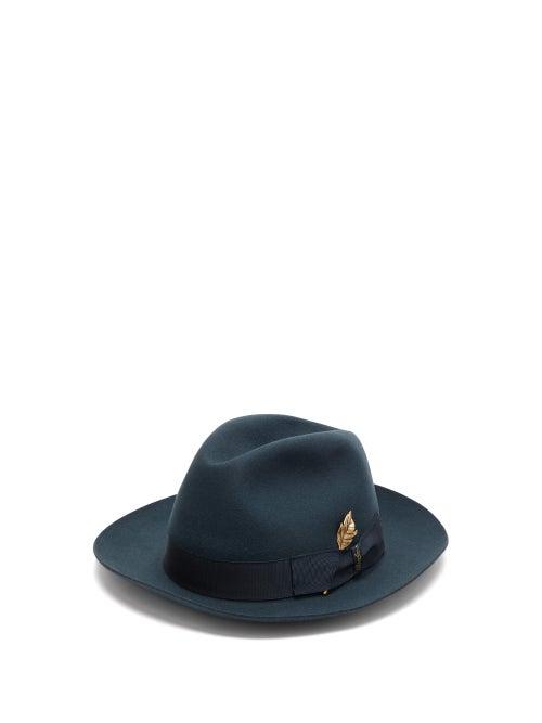 Matchesfashion.com Borsalino - Felt Fedora Hat - Mens - Navy
