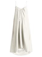 Matchesfashion.com Loup Charmant - V Neck Silk Slip Dress - Womens - Ivory