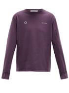 Matchesfashion.com 1017 Alyx 9sm - Logo-print Cotton-jersey Long-sleeved T-shirt - Mens - Purple