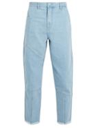 Matchesfashion.com Marques'almeida - Panelled Frayed Cuff Denim Jeans - Mens - Blue