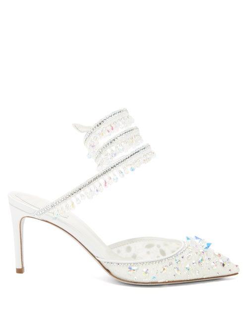 Rene Caovilla - Chandelier 75 Point-toe Pumps - Womens - White