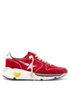 Matchesfashion.com Golden Goose Deluxe Brand - Running Sole Low Top Suede Trainers - Womens - Red