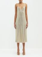 Dodo Bar Or - Lita Sequinned-jersey Slip Dress - Womens - Gold