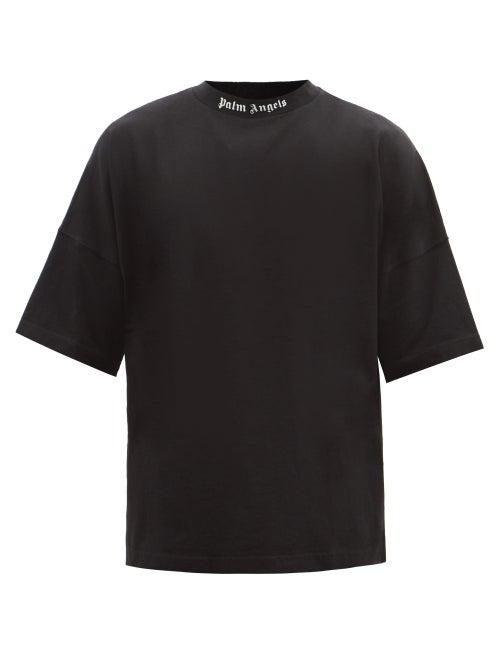Palm Angels - Logo-print Cotton-jersey T-shirt - Mens - Black