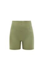 Le Ore - Andria High-rise Cycling Shorts - Womens - Olive Green