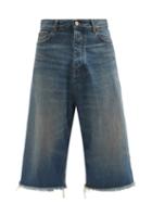 Matchesfashion.com Balenciaga - Oversized Cropped Wide-leg Jeans - Mens - Blue
