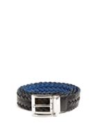 Matchesfashion.com Prada - Reversible Braided Leather Belt - Mens - Blue Multi