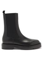 Ladies Shoes Givenchy - Logo-plaque Leather Chelsea Boots - Womens - Black