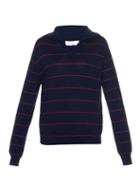 Mih Jeans Collared Striped-knit Sweater