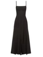Matchesfashion.com Gabriela Hearst - Godard Knitted-godet Wool-blend Midi Dress - Womens - Black