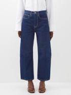 B Sides - Lasso High-waist Cropped Denim Jeans - Womens - Indigo