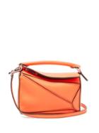 Matchesfashion.com Loewe - Puzzle Mini Grained Leather Cross Body Bag - Womens - Orange