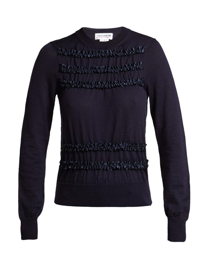 Comme Des Garçons Girl Ruffled Wool Sweater