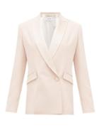 Matchesfashion.com Pallas Paris - Eden Double-breasted Crepe Suit Jacket - Womens - Light Pink