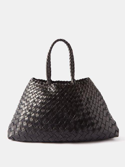 Dragon Diffusion - Santa Croce Large Woven-leather Basket Bag - Womens - Black