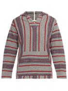 Matchesfashion.com Faherty - Baja Striped Cotton Hooded Sweater - Mens - Blue Multi