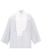 Matchesfashion.com Loewe - Oversized Striped Cotton-poplin Shirt - Womens - Light Blue