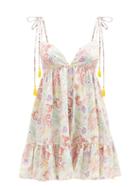 Etro - Lovely Day Paisley-print Cotton Mini Dress - Womens - White Print