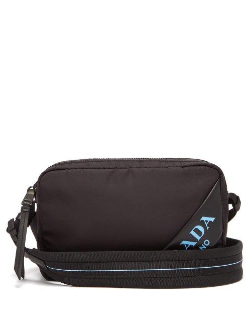 Matchesfashion.com Prada - Debossed Logo Nylon Cross Body Bag - Womens - Black