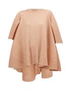 Matchesfashion.com Pleats Please Issey Miyake - Petal Tie Back Pleated T Shirt - Womens - Beige